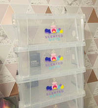 Load image into Gallery viewer, Scented Gifts Merch Scented Gifts Logo merchandise. clear tub.