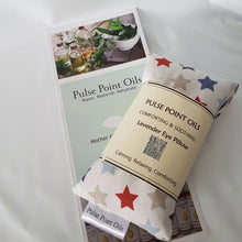 Load image into Gallery viewer, Flax Eye Lavender Eye Pillow A flax seed eye mask, reach for the stars sleep mask, lavender eye pillow, aromatherapy herbal night mask, relaxation pillow, gift for her, vegan yoga gift. Holistic