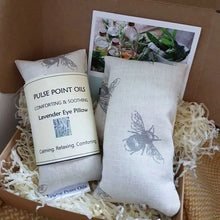 Load image into Gallery viewer, Flax Eye Lavender Eye Pillow A flax seed eye mask, reach for the stars sleep mask, lavender eye pillow, aromatherapy herbal night mask, relaxation pillow, gift for her, vegan yoga gift. Holistic