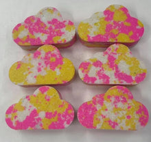 Load image into Gallery viewer, Luxury Mini Cloud Bubble Bar Bubble Bars bring a modern twist on classic bubble bath. Simply crumble half a bar under a running hot tap, and swish, swish, swish for clouds of bubbles! literally. Save the other half for next time in a cool, dry place. Scented in sugar rush, baby powder, Parma Violet and fruit salads. A range of bright colours.
