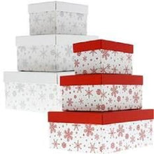 Load image into Gallery viewer, Gift wrapping options for any hampers Individual round bombs or soap fluff we have a single small white box cellophane bags gift small items only 2-3 cellophane wrap for items such as lamps & melts set small baskets/ box for either melts/ 3-4 items medium basket/ box for 5- 10 plus items large basket for big order with over 15 items or such as big order with lamps, bath bomb home items etc christmas