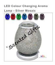 Load image into Gallery viewer, Silver crackle touch lamp led colour changing