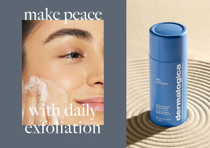 Dermalogica daily milkfoliant  calming oat-based powder exfoliant  Calming vegan exfoliating powder polishes skin while supporting the skin’s moisture barrier.  