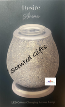 Load image into Gallery viewer, Silver crackle touch lamp led colour changing