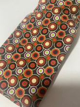 Load image into Gallery viewer, Flax Eye Lavender Eye Pillow A flax seed eye mask, reach for the stars sleep mask, lavender eye pillow, aromatherapy herbal night mask, relaxation pillow, gift for her, vegan yoga gift. Holistic. Retro circle design.