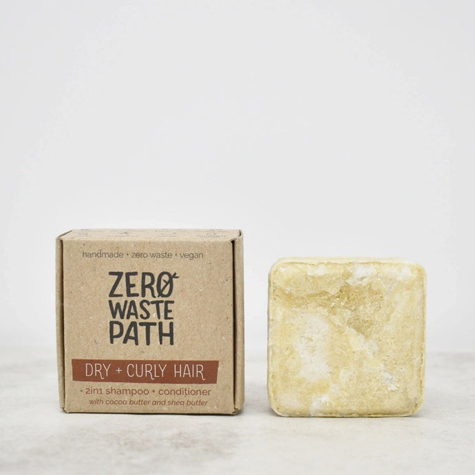 2 in 1 Solid shampoo & Conditioner bar - Dry & Curly hair - Vegan & cruelty free No transition phase Palm oil free No parabens and no SLS Vegan Natural Plastic Free handmade Made In Uk