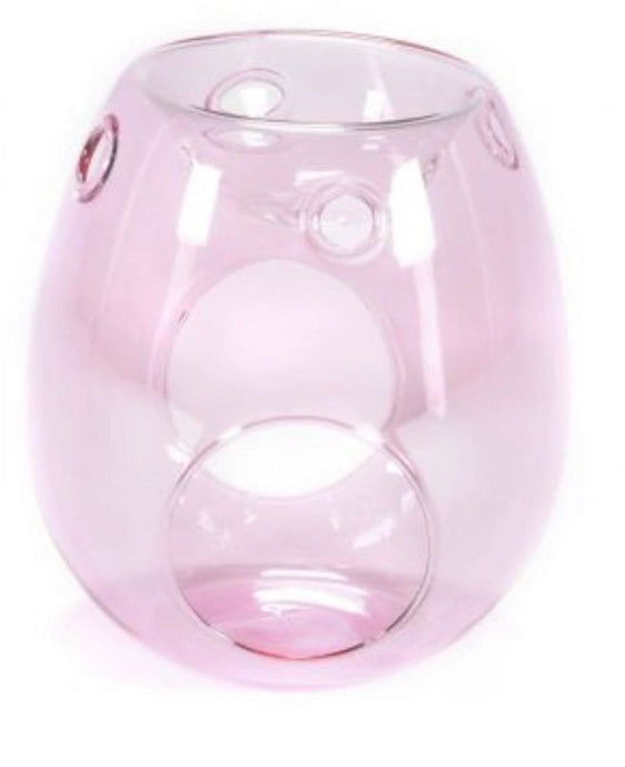 Tealight Burners ~ Pearl Pink  The perfect addition to any range. The brand new Pearl Pink Melt Burner. This item is hand blown and hand painted glass. Melt capacity:Approx. 40g Burner Dimensions:72mm x 60mm x 12mm Glass Weight:150g