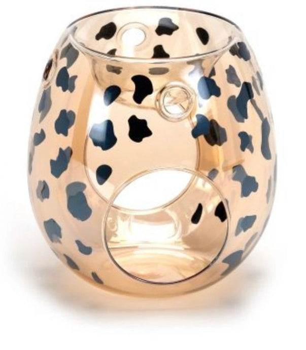 Tealight Burners ~ Cheetah  The perfect addition to any range. The brand new Cheetah Melt Burner. This item is hand blown and hand painted glass 