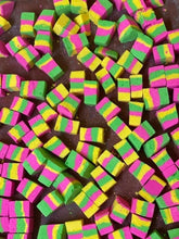 Load image into Gallery viewer, Mini Brick bath blocksMini Brick bath bombs. In a range of colours. Scents include creed, one million, lady million, baby powder, parma violet, lemon sherbert, green apple, invictus, pink lemonade, coconut cream, raspberry ripple, flowerbomb, lynx smokey oak, thai lime and mango, JPG HER, JPG HIM, love spell, rhubarb custard, red raspberry sorbet, cherry blossom, bubblegum and pink bubbly. trio colour
