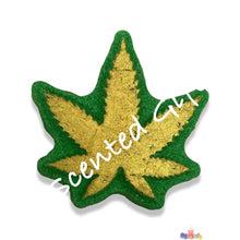 Load image into Gallery viewer, Super Strong Gold Leaf CBD bath bomb 250mg  WITH HIDDEN COLOURED in green and scented lollipop CBD 250mg BATH BOMB
